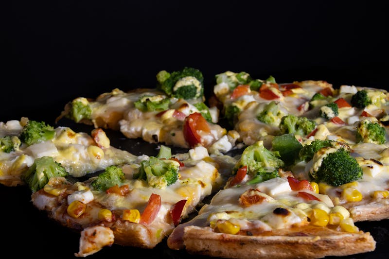 Garden party veggie pizza at Dewey's pizza